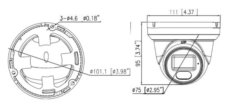 MY-DM688 尺寸圖（Ø101.1 × 95 mm）