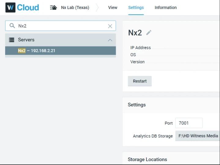 NX Cloud 遠端管理頁面